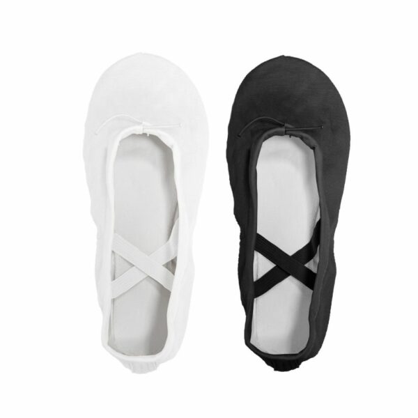 Baletki płócienne Free Dance II (białe i czarne)