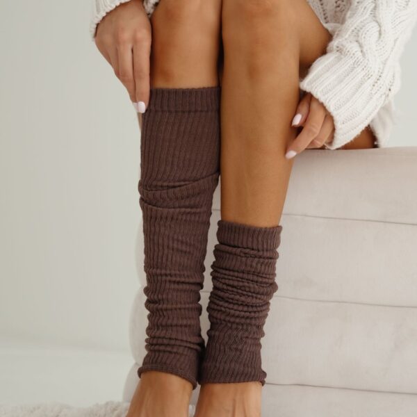 Getry ocieplacze prążek bawełniane