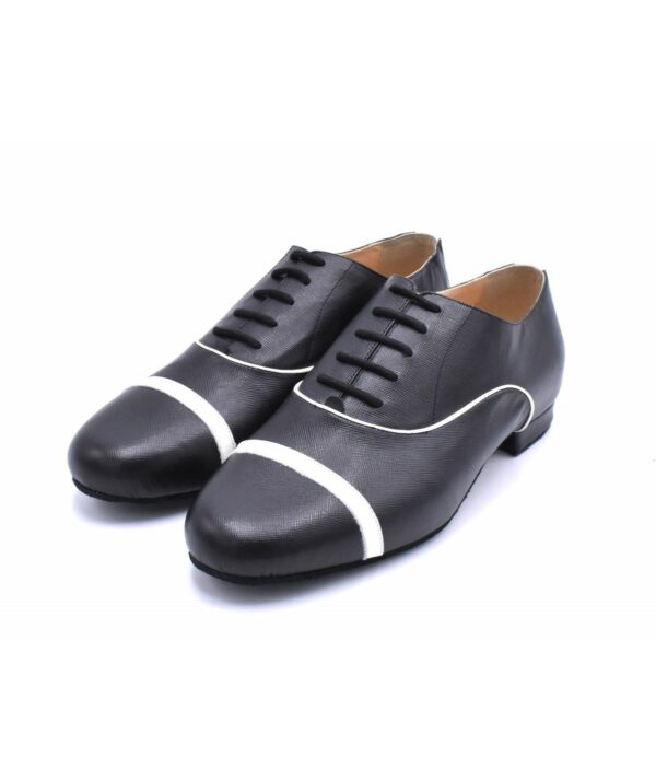 Monsieur Pivot Gavin Pelle Stampata Bianco Nero - obrazek 4