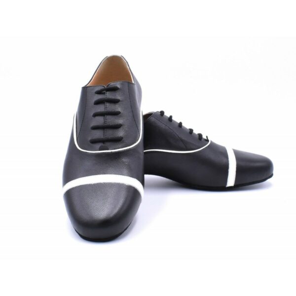 Monsieur Pivot Gavin Pelle Stampata Bianco Nero