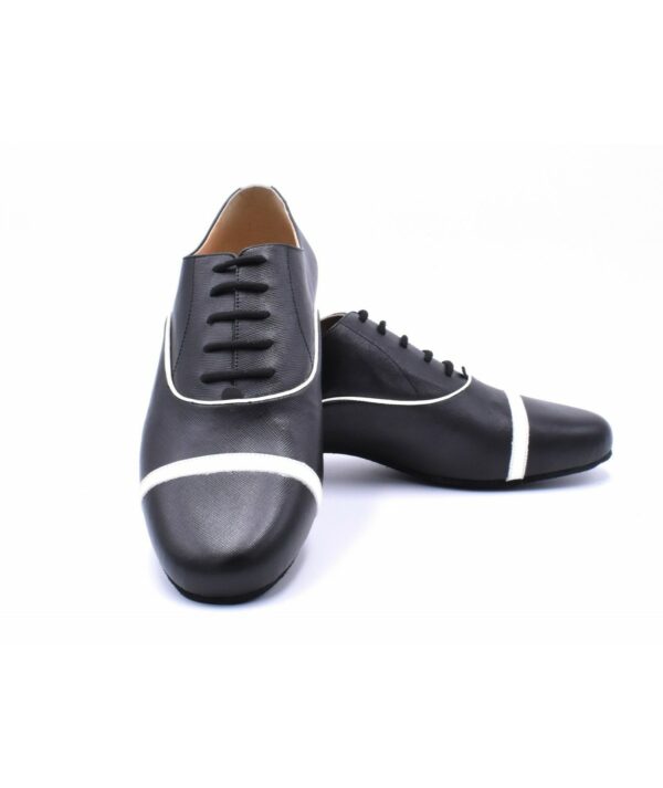Monsieur Pivot Gavin Pelle Stampata Bianco Nero