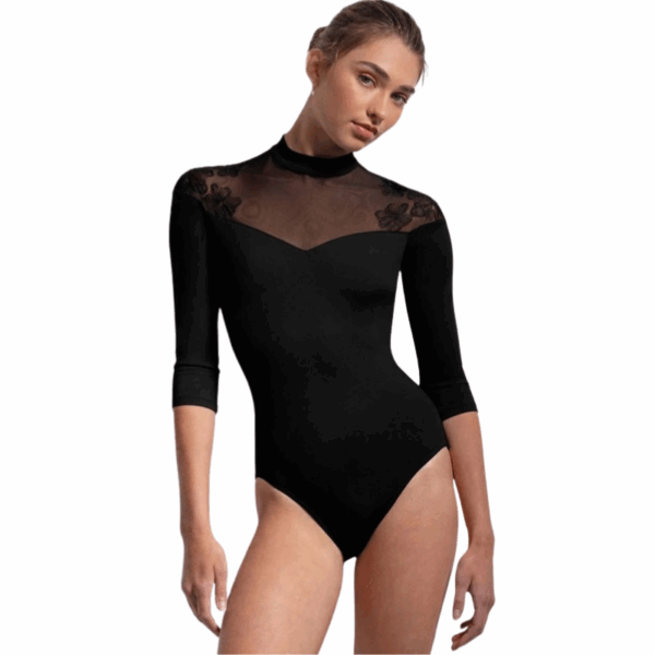 Body z siateczką i haftem Calista L60001 Bloch