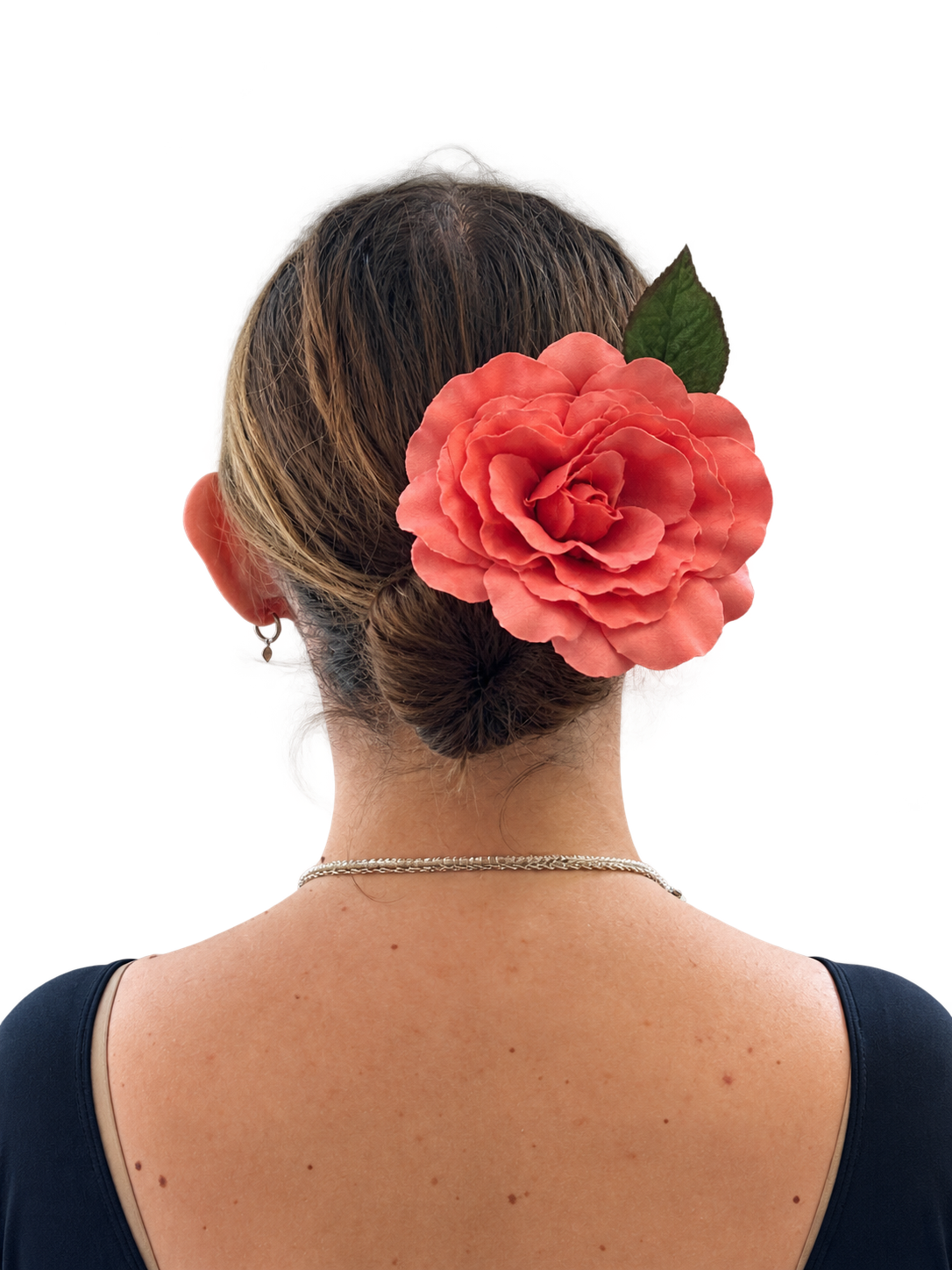 Kwiaty do włosów flamenco pojedyncza róża Ines - obrazek 4