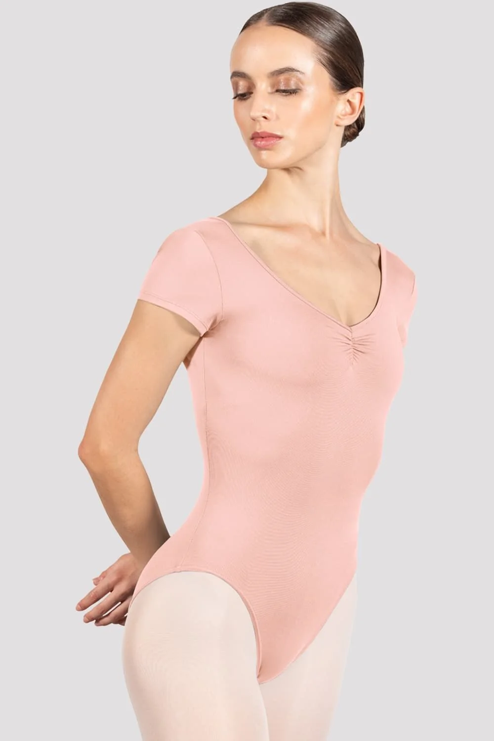 Body z krótkim rękawem Penny L4262 Bloch (czarny, różowy, bakłażanowy)